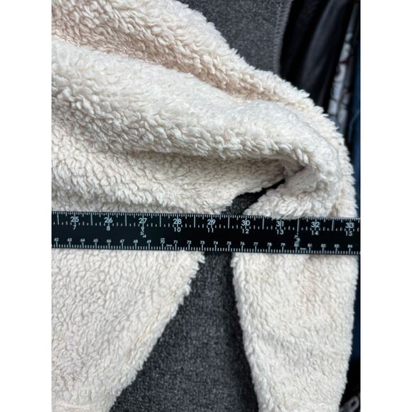 Urban Outfitters Cropped Sherpa Teddy Hoodie w/Drawstring Waist Womens Size M - Picture 8 of 8